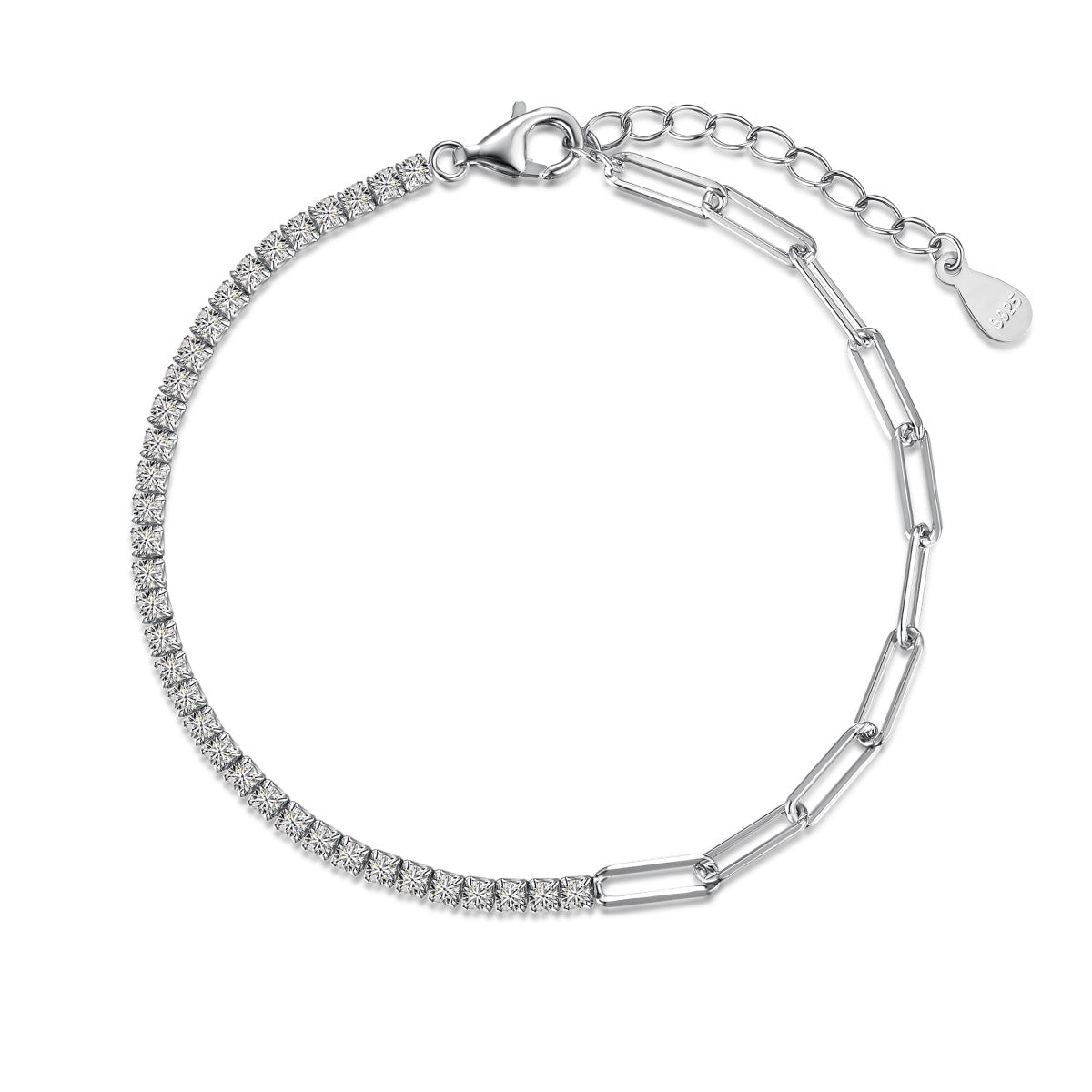 PaperClip Tennis Bracelet - Nuriale