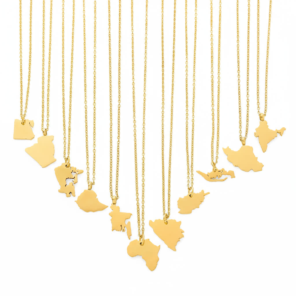 Country Map Necklace - Nuriale
