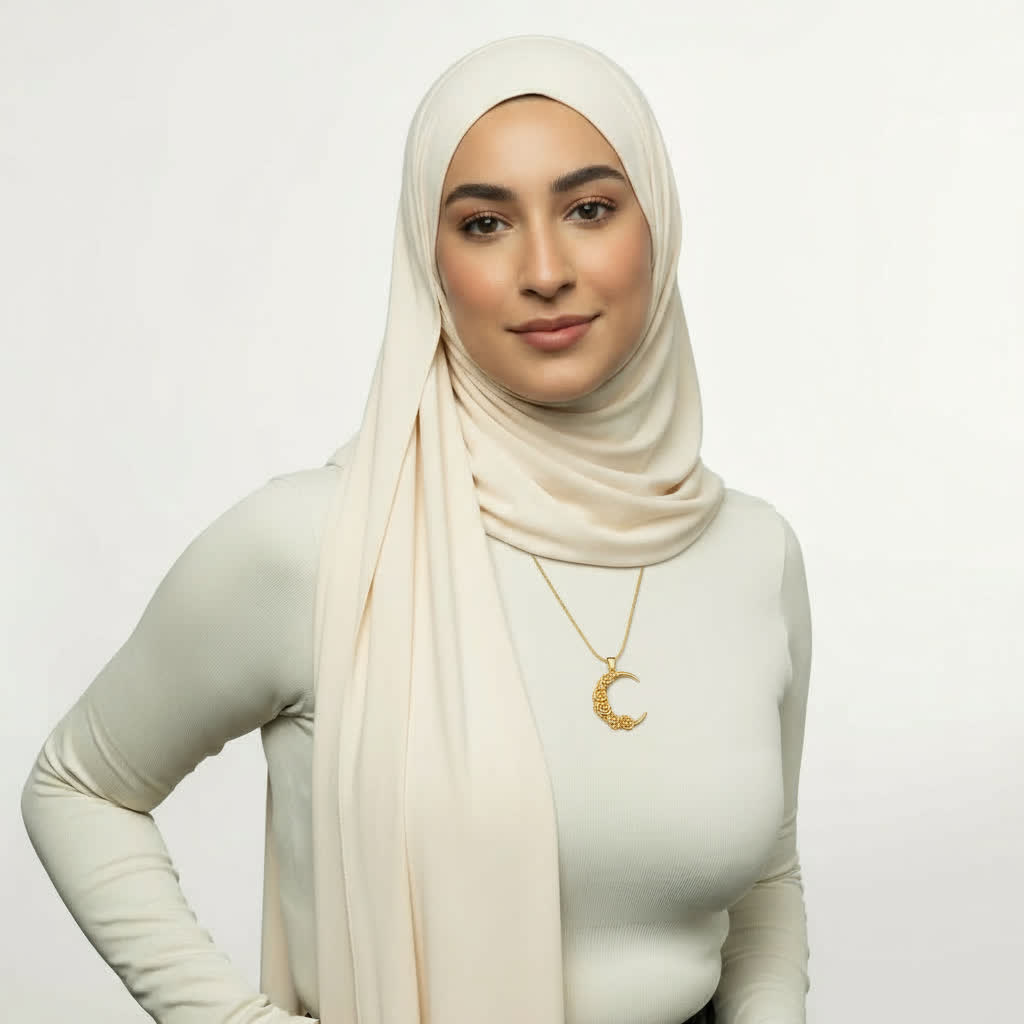 Phoenician Palestine Rose Crescent Necklace - Nuriale