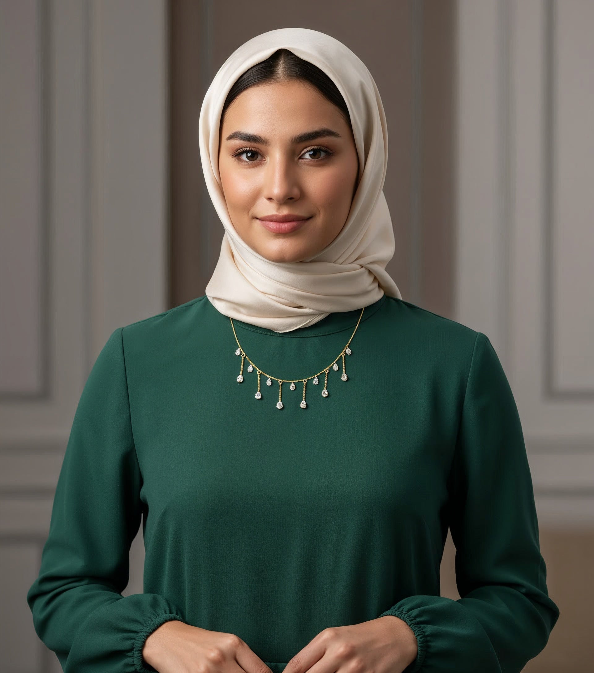 Twinkling Tear Drop Necklace